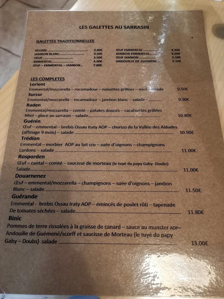 La P'tite Bretonne - Menu Image 1